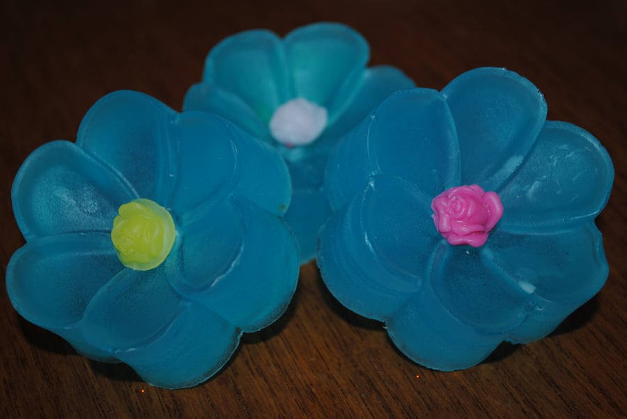  peppermint blue flower soap 