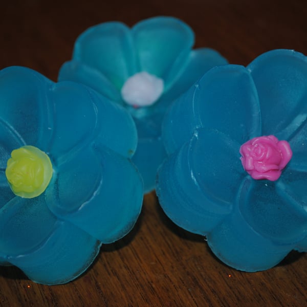  peppermint blue flower soap 