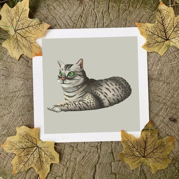 Egyptian Mau Cat Art Print