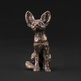 Foundry Bronze Fennec Fox Animal Statue Small Bronze Metal Sculpture