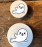 Handmade Cartoon seal pup pine door knobs wardrobe drawer handles decoupaged