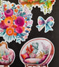 Flower Window Boxes & Chairs ephemera, die cuts, embellishments, card toppers - Image 4
