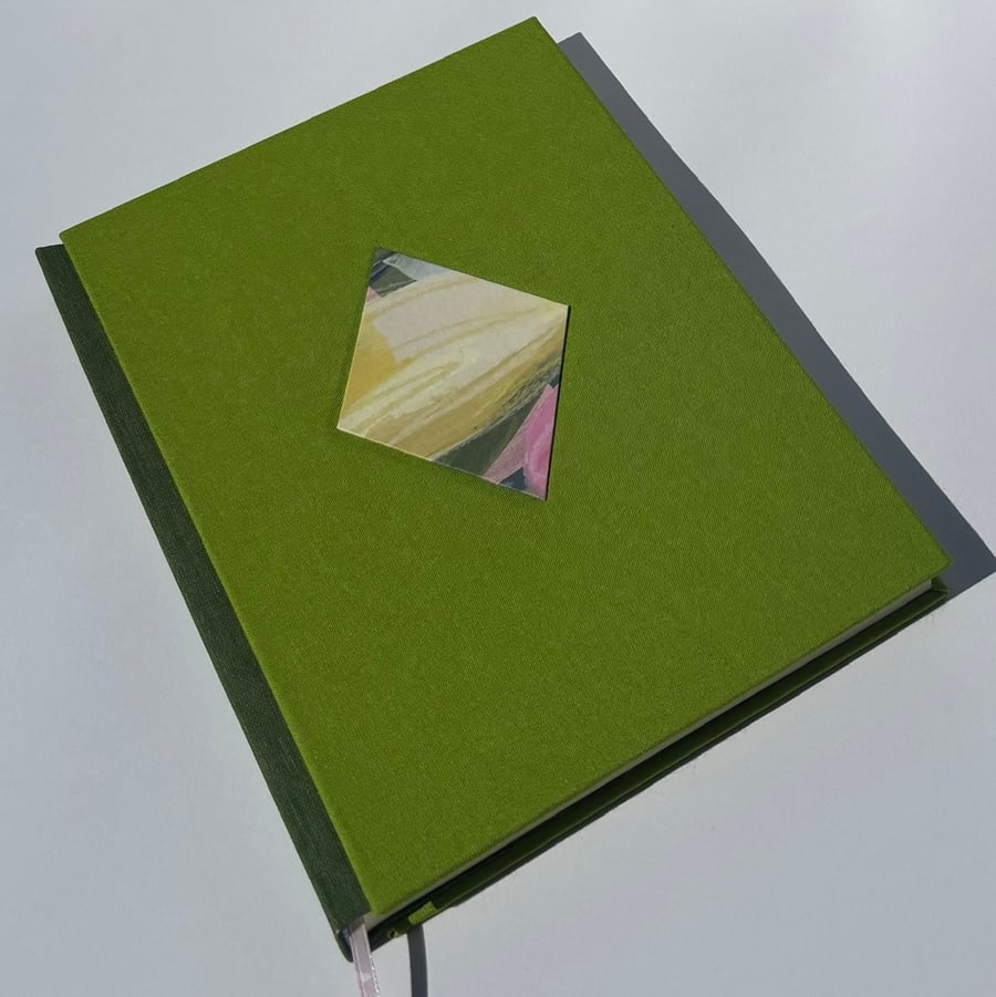 A Diamond of a Book: Vibrant Green and a Pretty Inlay