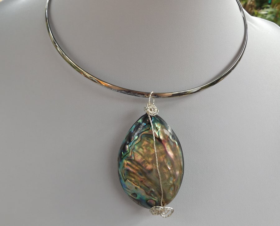 Abalone Shell collar necklace