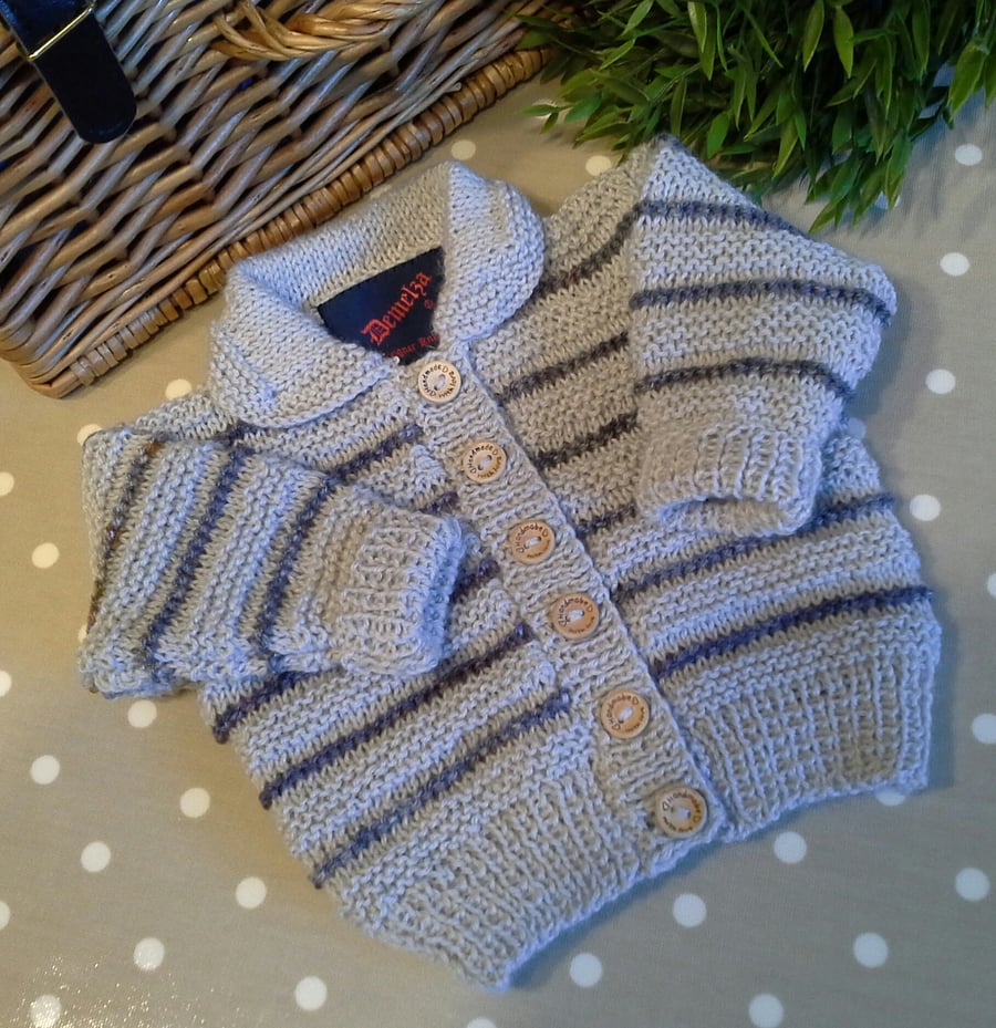 Baby Boys Cardigan with Marino Wool  9-18 months size