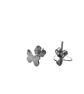 Tiny handmade silver butterfly studs, sterling silver posts & butterfly back  - Image 1