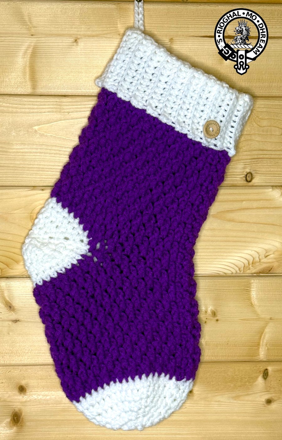 Large Purple Christmas Stocking