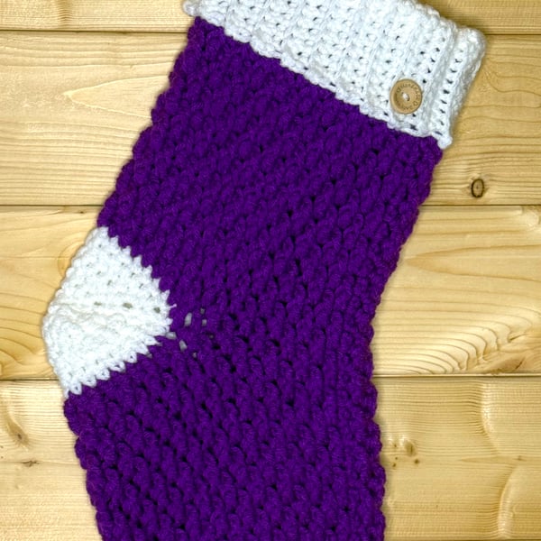Large Purple Christmas Stocking