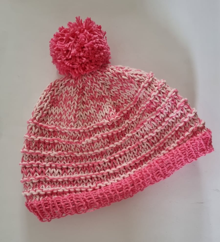 Hand knitted baby beanie hats various colours 