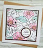 25th Anniversary Card - silver wedding cosmos flowers abstract  - Image 5