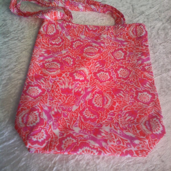 Red, Pink and White Floral Project Bag