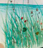 Sea Glass Poppy Coastal Art, Original Beach Watercolour, One-of-a-Kind Handmade - Image 4