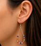 Rainbow tear drop earrings handmade - Image 1