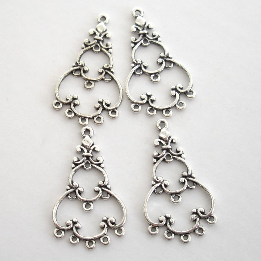 4 x Chandelier Earring or Pendant Components