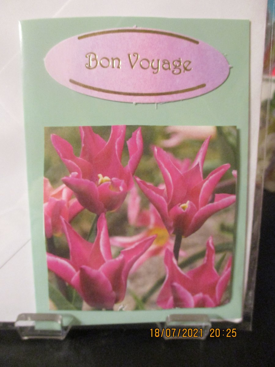 Bon Voyage Flower Card