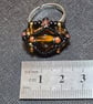 Brown Glass Adjustable Ring - Image 2