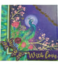 Blank Peacock "With Love" Card. Perfect for any occasion. - Image 3