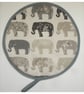 Grey Elephant Aga Hob Lid Mat Pad Hat Round Cover Surface Saver Elephants - Image 3
