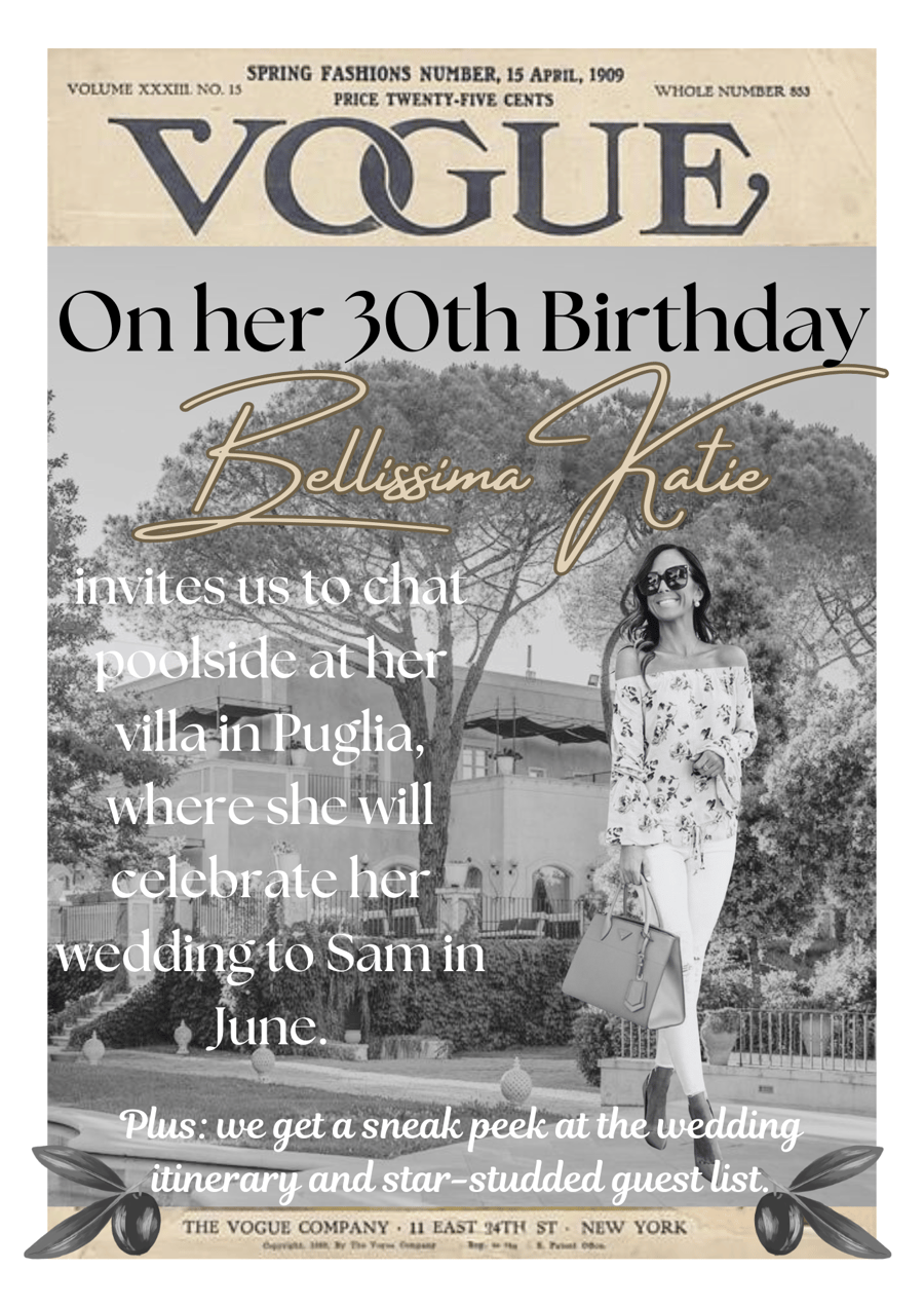 DIGITAL - Personalised Vogue Magazine Mock-Up - Birthday, Wedding, Anniversary 