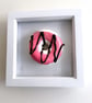 Pink Donut Fake Food Art Framed  Kitchen Kitsch  Pop Art Decor Gifts for Foodies