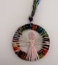 Handmade Angel Hanging Decoration - Upcycled Dorset Button Keepsake Ornament