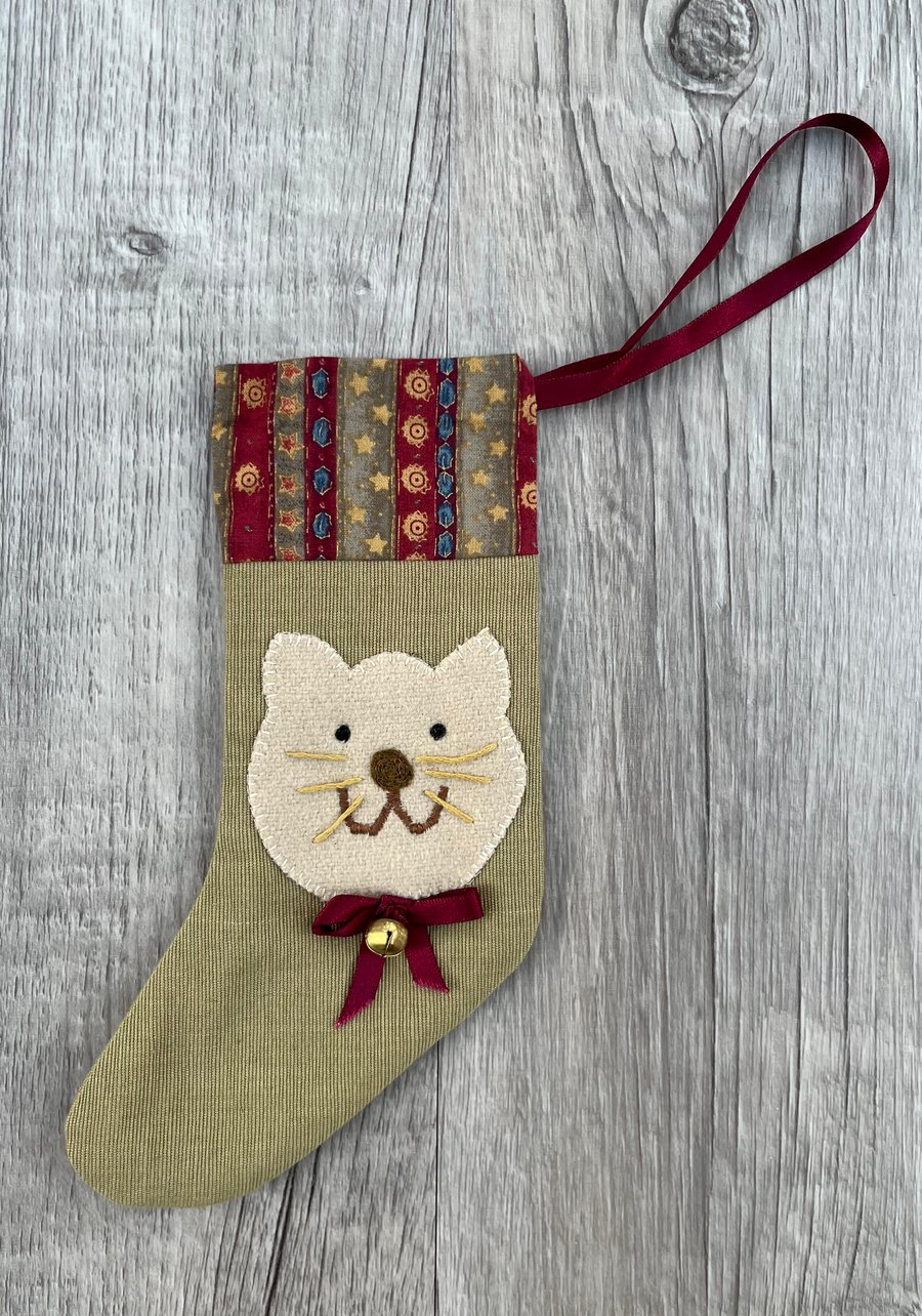 Cat Christmas Stocking  Decoration 