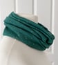 Forest Green with Gold Speckles Infinity Scarf, 100% cotton  - Image 8