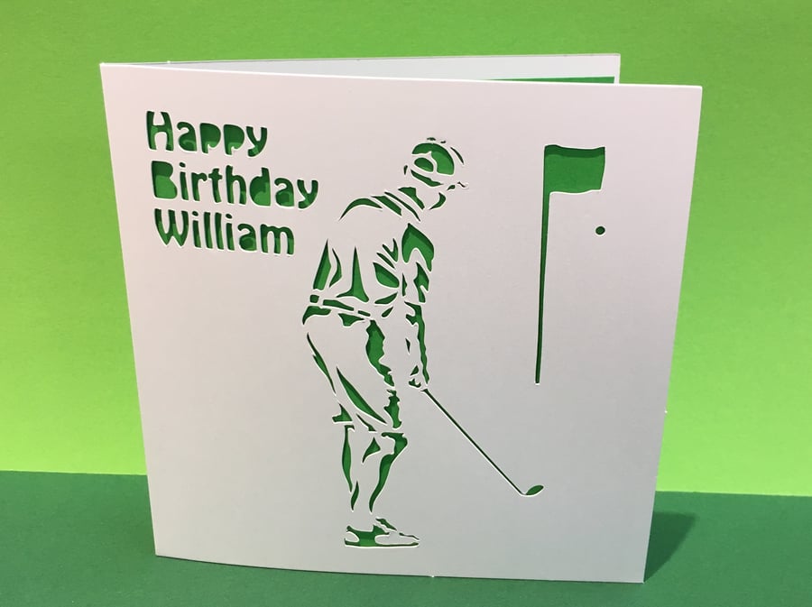 Golf Card - Birthday Card for a golfer - Father's Day Card