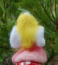 Fairy on a mushroom.   Needle felt mushroom on a ceramic mushroom - Image 3