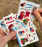 Fountain Pen Themed Mini Sticker Sheets with Cute Otter and Bear - Image 2