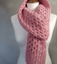 Cosy Pink Granny Stitch Scarf - Image 5