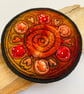 Embroidered circular patterned brooch pin of badge.  - Image 2