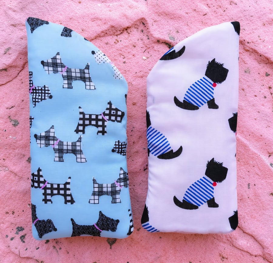 Pack of 2 Scottish Terrier Glasses Cases Handmade Bespoke 