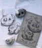 'Hag and Heart Stones', Lino Print on Hosho Paper (VE2) - Image 5