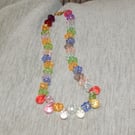 Children's Flower & Drop Bead Necklace