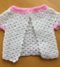 Crochet Baby Girl Cardigan.                                      0-3 months. - Image 1