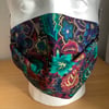 Lovely Batik pattern Cotton Face mask, Reusable face mask, Free P&P