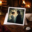 Jane Eyre Inspired Romantic Card - Jane and Rochester Art Card