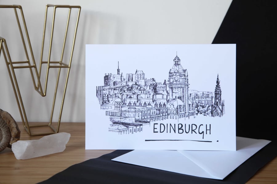 Edinburgh Skyline Greetings Card