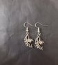 Silver dragon charm dangle earrings  - Image 3