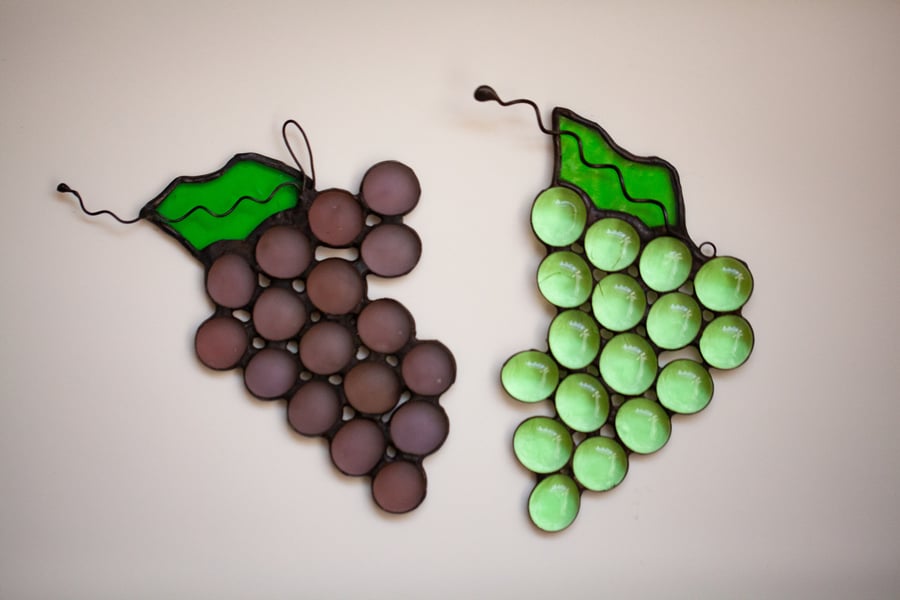 Bunch Of Grapes Stained Glass Suncatcher