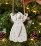 White Angel Christmas Decoration.Handmade Hanging Angel Ornament.Christmas Gift - Image 4