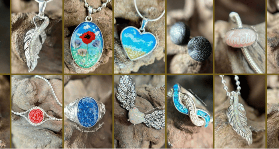 Melanie's memorial jewellery 