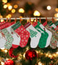 Handmade Reusable Advent Stockings Set - Deer - Image 4