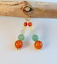 Mixed Gemstone Earrings In Autumn Shades - Handmade In Devon - Image 3