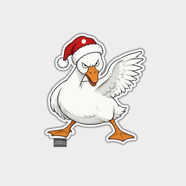 Unique Funny Christmas Gift Tags For Adults, 6pk - Posing Sassy Goose