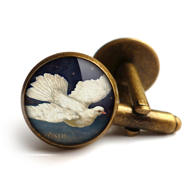 Vintage Dove Cufflinks (ER09)