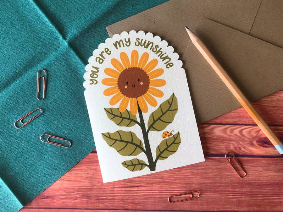 You Are My Sunshine Greetings Card