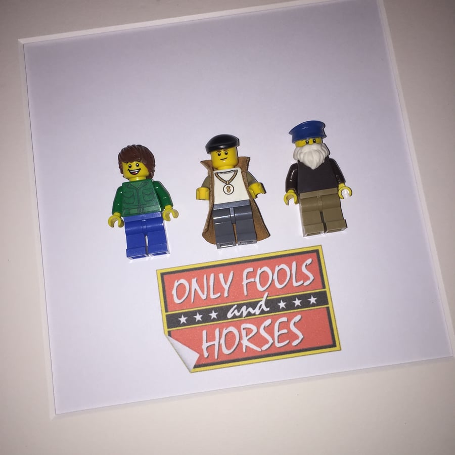 ONLY FOOLS AND HORSES - Framed custom Lego minifigures - Awesome art