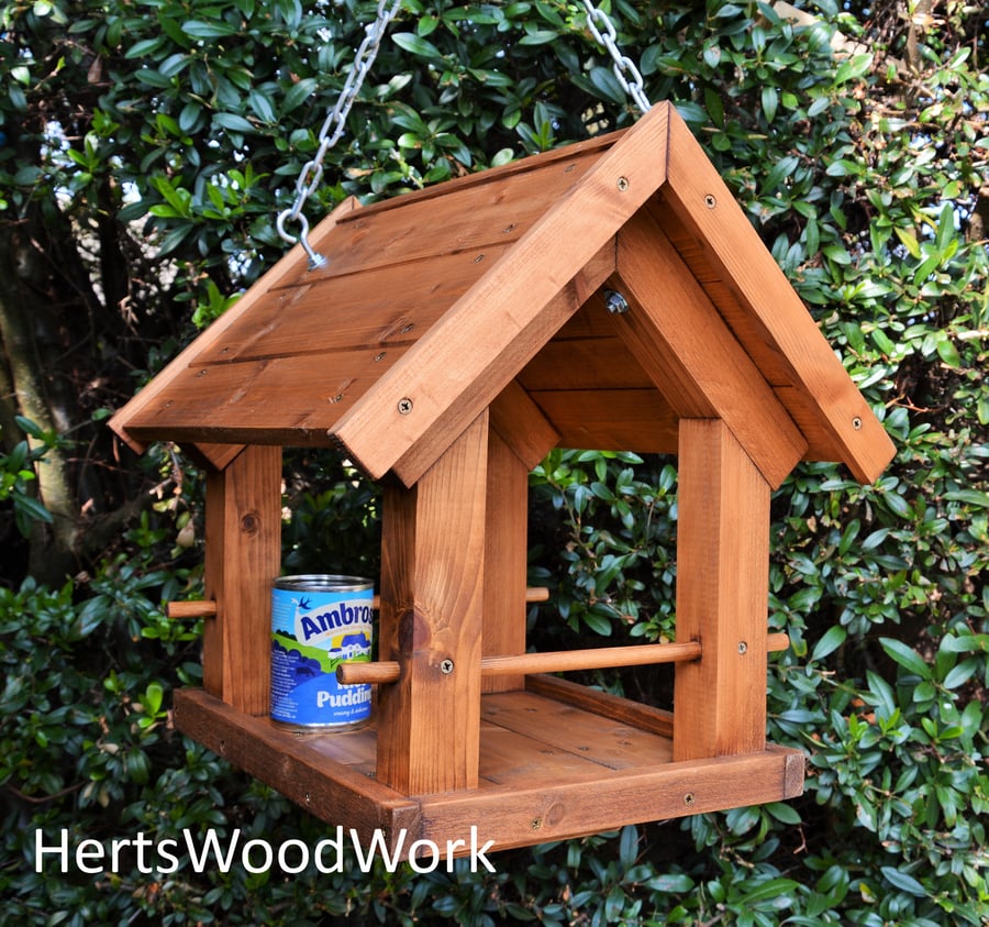 Handmade Hanging Bird Table Feeder